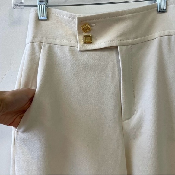 Zara Cream Pleated Trousers High Waist XS - Picture 9 of 14
